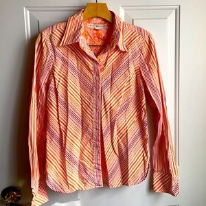 Tommy Hilfiger striped fitted blouse EUC sz 10